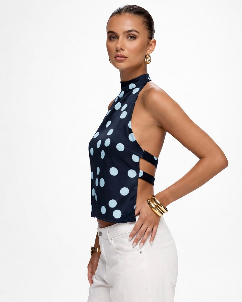 De Fashion Club l Polka Muse Halter Top