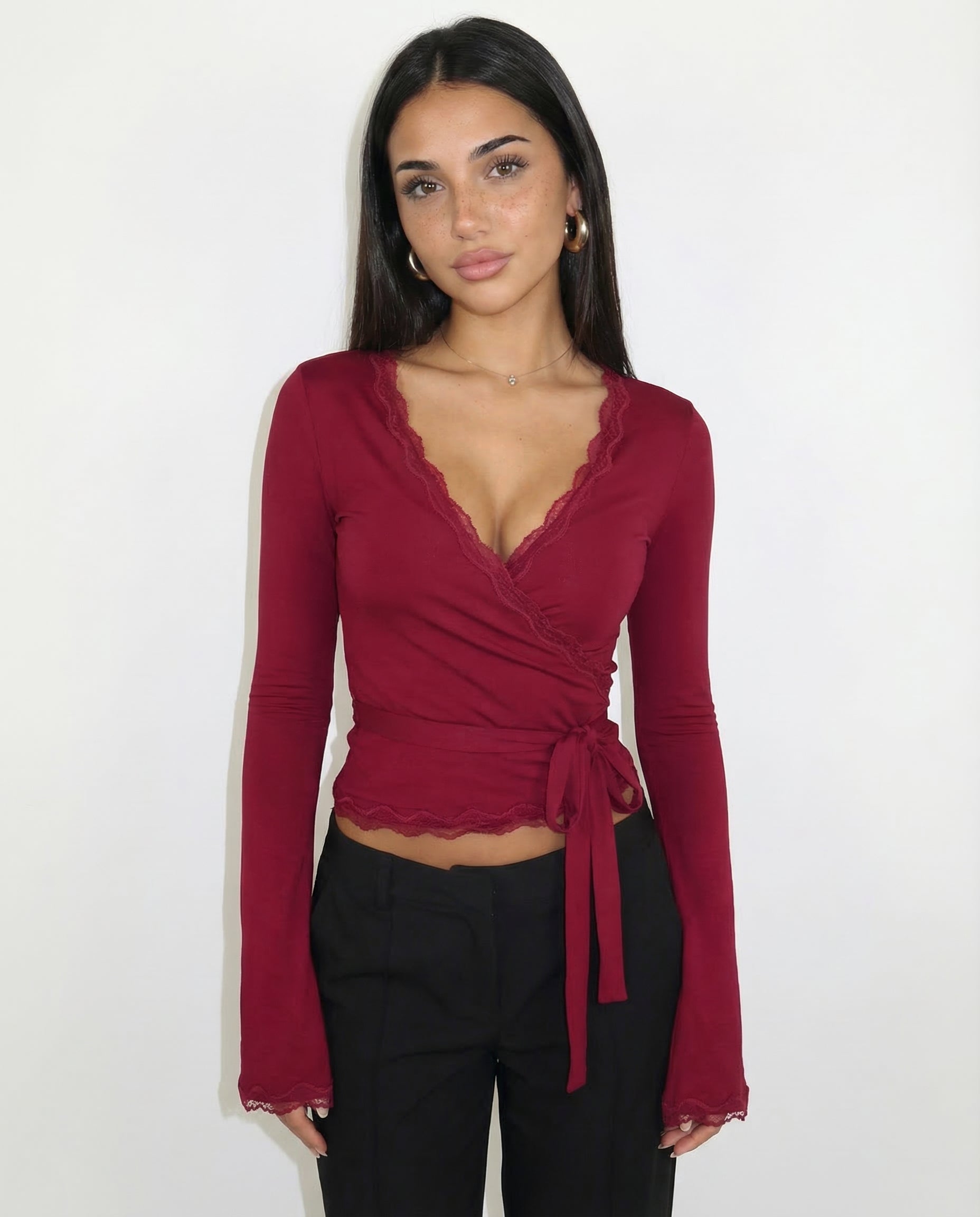 De Fashion Club | Lace Wrap Top 