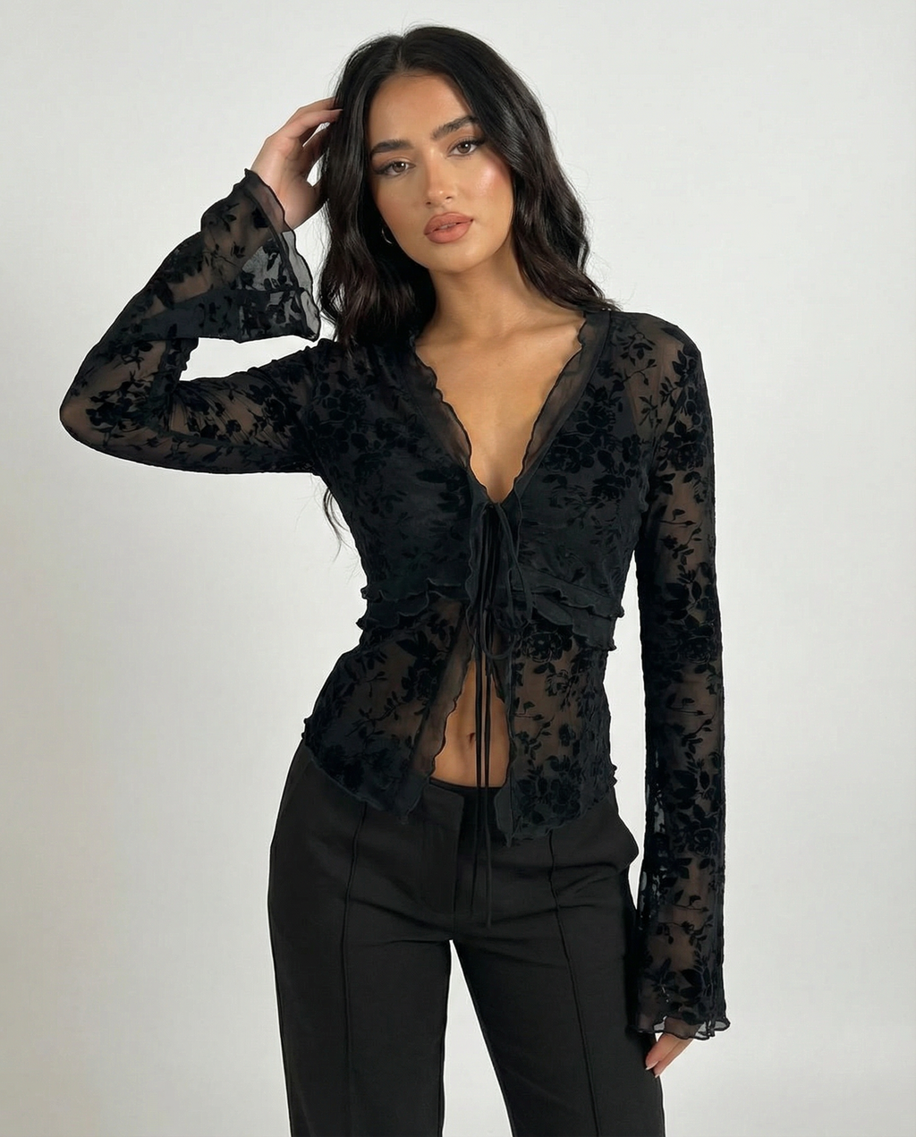 De Fashion Club l Midnight Sheer Top