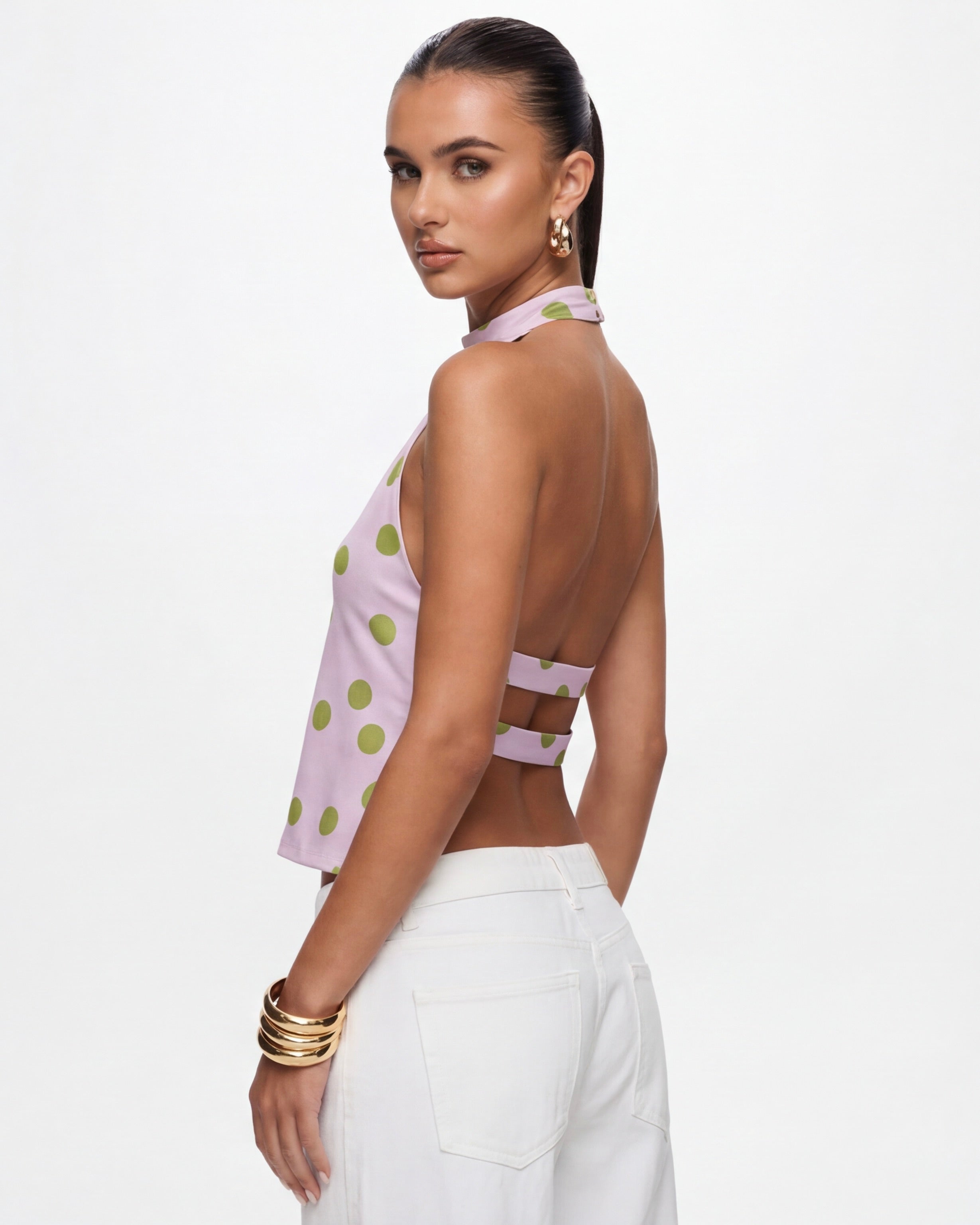 De Fashion Club l Polka Muse Halter Top