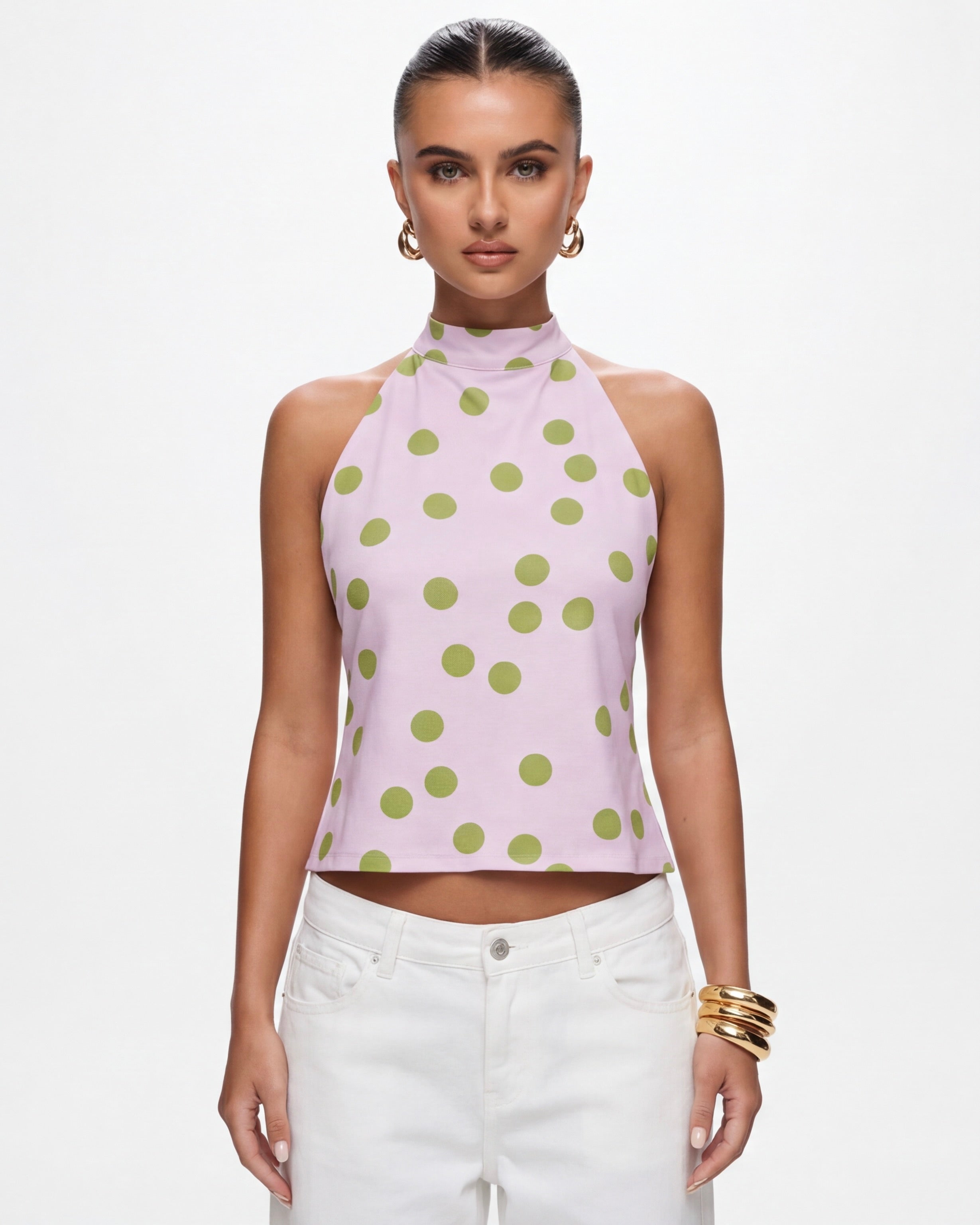 De Fashion Club l Polka Muse Halter Top